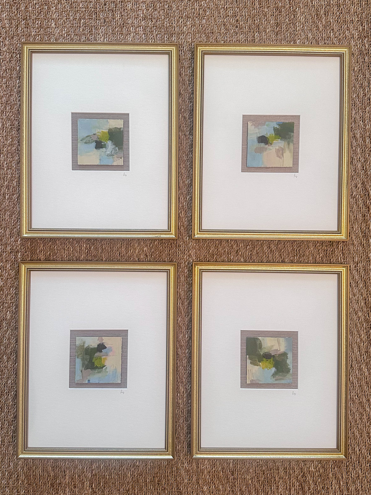 Quietly Collected | Set of Four Original Abstracts
