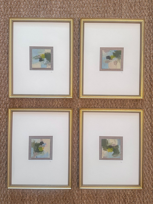 Quietly Collected | Set of Four Original Abstracts
